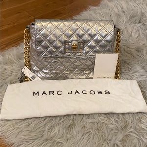 Marc Jacobs Silver Metallic Quilted Bag